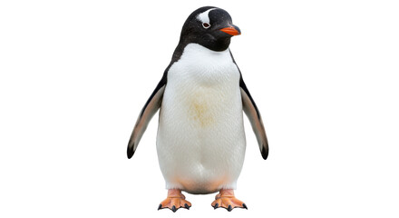 Isolated Gentoo Penguin Standing