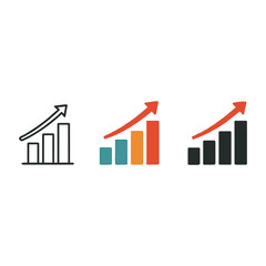 Growth and Performance Increase Graph Art & Illustration