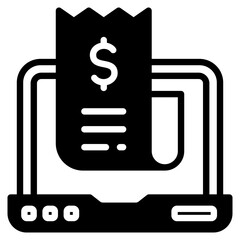 Online Invoice outline mixed icon