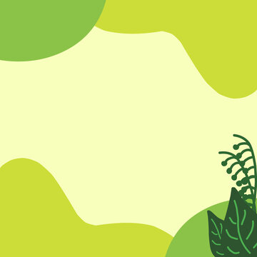 Green background with leaves