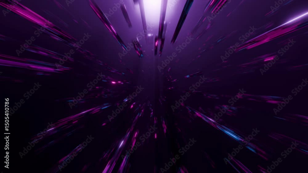 Canvas Prints abstract futuristic space tunnel, 3d technology animation, seamless vj loop, 4k animated background 