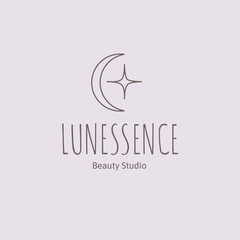 Modern Minimalist Mystical And Luxury Logo For Your Business Cosmetics Beauty Studio Branding Isolated Vector Design