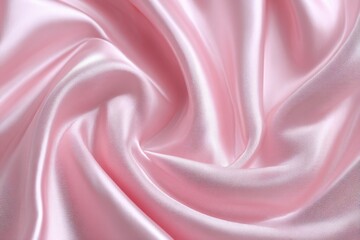 Fototapeta premium Elegant Pink Silk Fabric Swirling With Soft Folds, Ideal for Fashion Design and Luxury Lifestyle Marketing : Generative AI