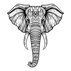 elephant head vector