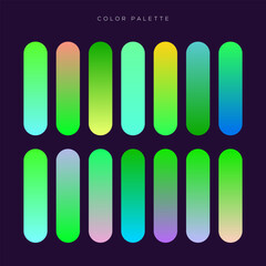 Green Gradient Color Palette Background for Branding Design
