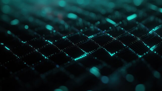Abstract teal data flow - Powered by Adobe