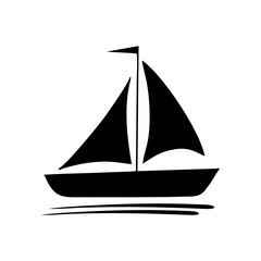 Sailboat Icon Shilouettes