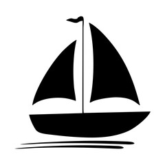 Sailboat Icon Shilouettes