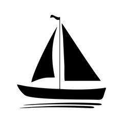 Sailboat Icon Shilouettes