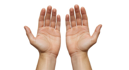 Isolated Pair of Open Hands