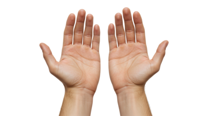 Isolated Pair of Open Hands