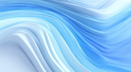 Abstract swirling pastel blue and white curves, smooth, flowing, and luminous, creating a sense of depth and movement