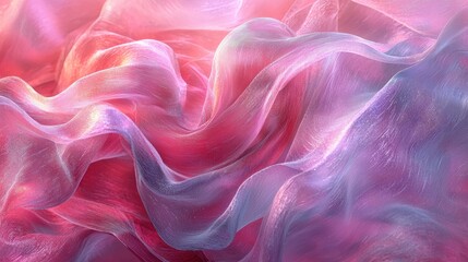 Obraz premium Flowing Pink and Purple Silk Fabric Textures with Soft Waves