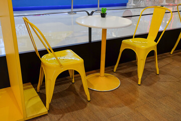 Chair and round table good for Home and Office Interiors.