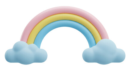 Isolated Rainbow and Clouds