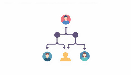 Fototapeta premium Simplified decision tree diagram illustrating data flow optimization, clarity