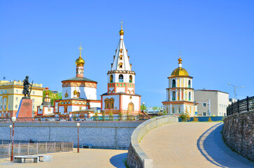 Russia, Epiphany Cathedral  Orthodox cathedral in Irkutsk, in the Irkutsk Eparchy of the Russian Orthodox Church.