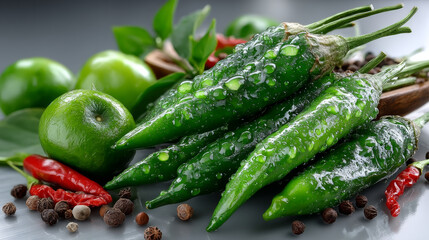 Green chili pepper png realistic 3d set. Hot cayenne isolated on transparent background. Organic vegetable harvest vector illustration. Natural seasoning for spicy souce. Mexican cuisine ingredient