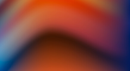 Abstract blurred background with vivid orange red and blue hues