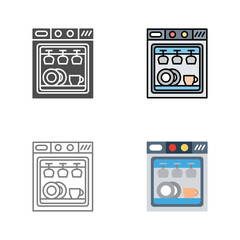 Dishwasher Vector Icon