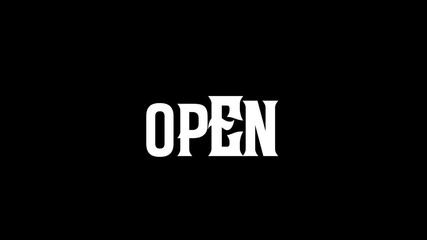 text open animation on black background,  - Powered by Adobe