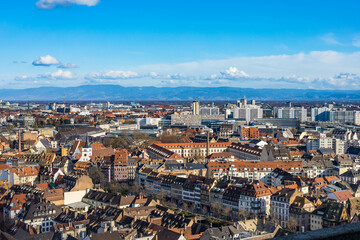 Looking Over Strasbourg Rooftops from the Cathedral Heights