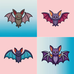 Simple Bat Flat Style Illustration Vector Illustration
