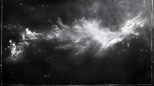 Fototapeta An overlay of dust and scratches mimicking the effect of an old film, creating a distressed, chalkboard-like design.
