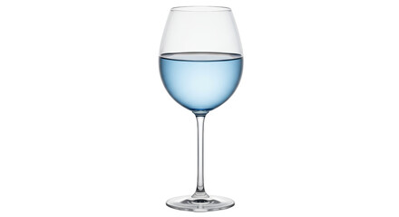 Isolated Wine Glass with Blue Liquid