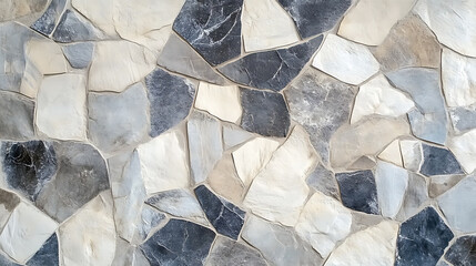 Stone wall texture, grey and beige natural stones, irregular pattern, Mediterranean style