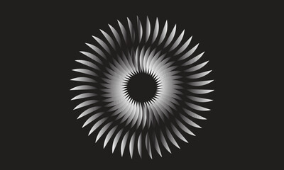 spiral, radial symmetry, abstract background, generative, digital art