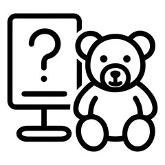 toy quiz icon on white background vector
Vector line icon board games