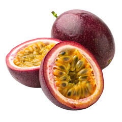 fresh Passion fruit, isolated PNG transparent background