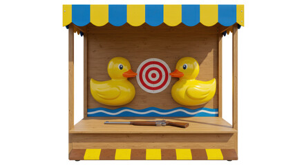 Isolated Duck Shooting Gallery