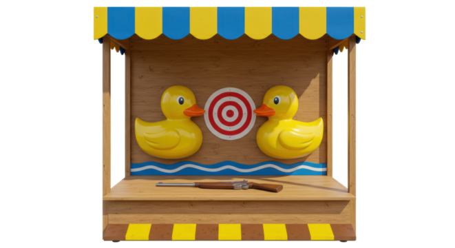 Isolated Duck Shooting Gallery