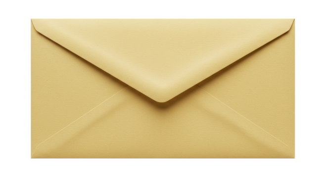 Isolated Yellow Envelope
