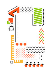 Vibrant and Colorful Abstract Frame Featuring Bold Geometric Shapes and Designs Posters