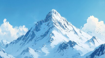 Obraz premium Snowy Mountain Peak