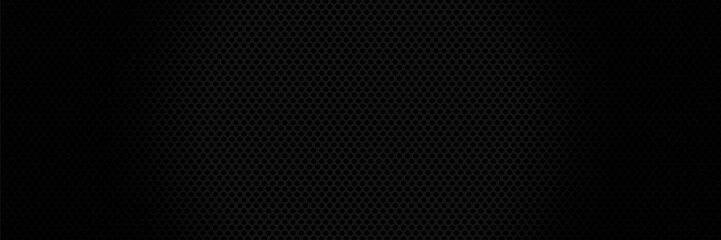 Black metal texture steel background. Perforated sheet metal.