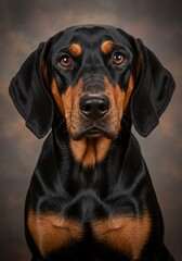 Fototapeta na wymiar black dog portrait