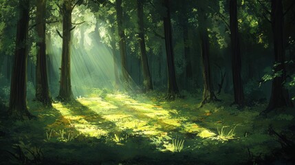 Obraz premium Sunlight in Forest