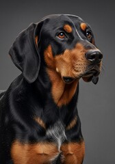 Fototapeta na wymiar black dog portrait