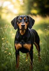 Plakat black dog portrait