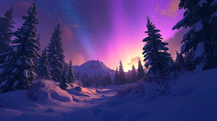 Winter Aurora Borealis