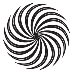 Hypnotic Black and White Spiral Optical Illusion