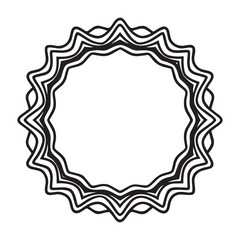 Intricate Geometric Mandala Optical Illusion in Black and White