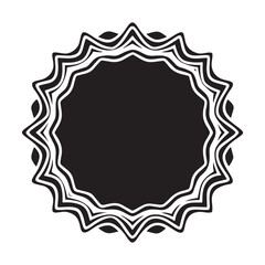 Bold Black and White Concentric Geometric Circle Pattern