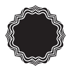 Fototapeta premium Ornamental Black and White Art Deco Frame