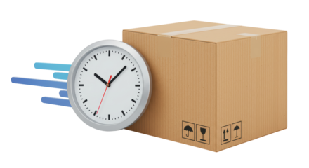 Isolated Fast Delivery Box with Clock