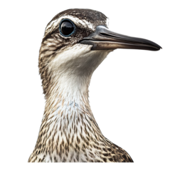 A bird with a white head and brown feathers